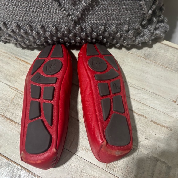 ❤️Michael Kors Fulton Red Leather Flats-Sz 9.5 - Picture 5 of 5